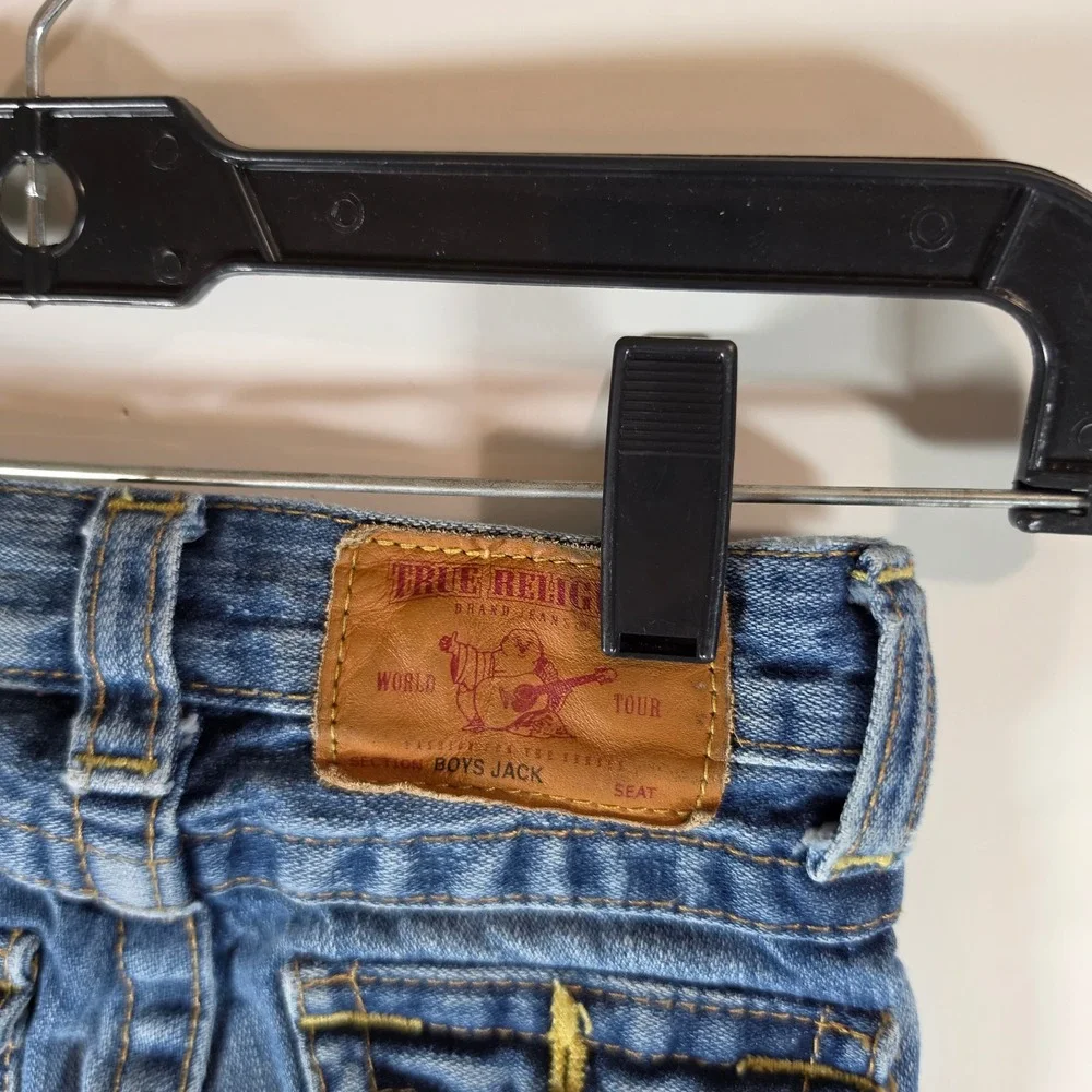 True‎ Religion Boys Jack Straight Leg Jeans Medium Wash Size 2 Denim Pants